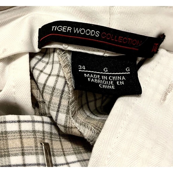 Nike Shorts men’s Size 34 Tiger Woods Collection Men's Golf Shorts‎ Gray Plaid - Picture 4 of 4